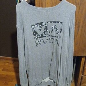 Gray RVCA Long Sleeve Shirt